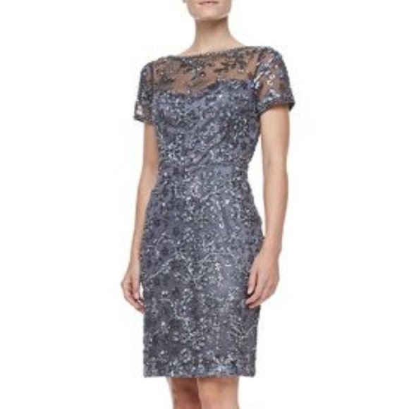 charcoal cocktail dress